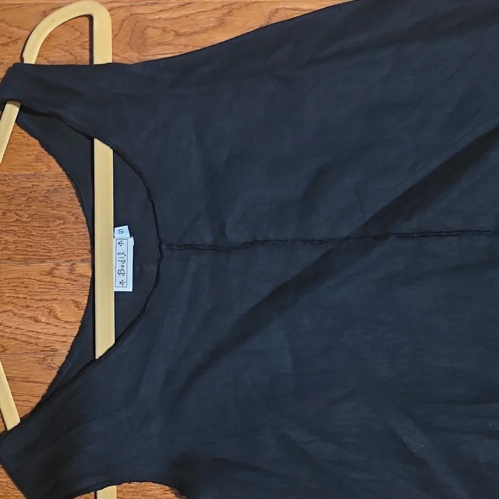 Bodil Womens Size Small Linen Sleeveless Tunic Top Asymmetric Hem - Picture 3 of 4